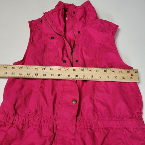 Coldwater Creek Women Sleeveless Full Zip Snap Button Vest Collared Pink Size S - Picture 9 of 14